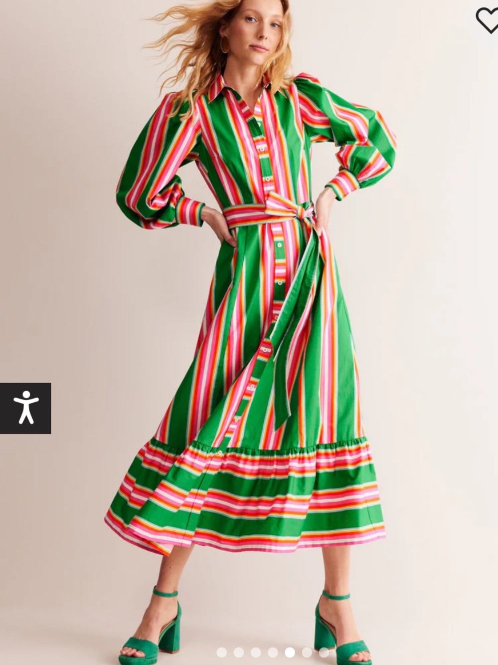 NWT $305 Boden Cotton Midi Shirt Dress size 2R - Picture 3 of 13